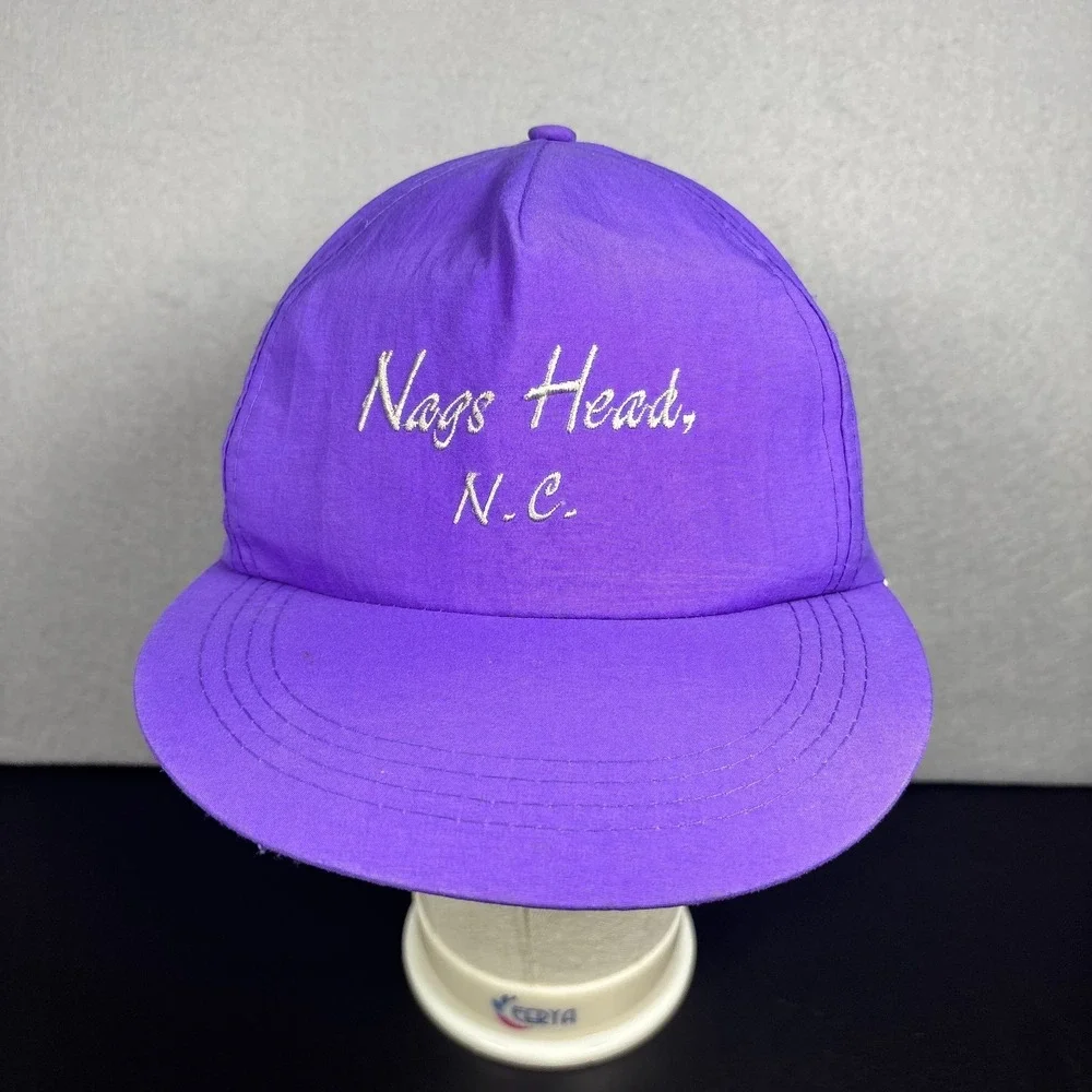 Vintage Nags Head NC Hat Cap Purple Souvenir North Carolina Outer Banks OBX